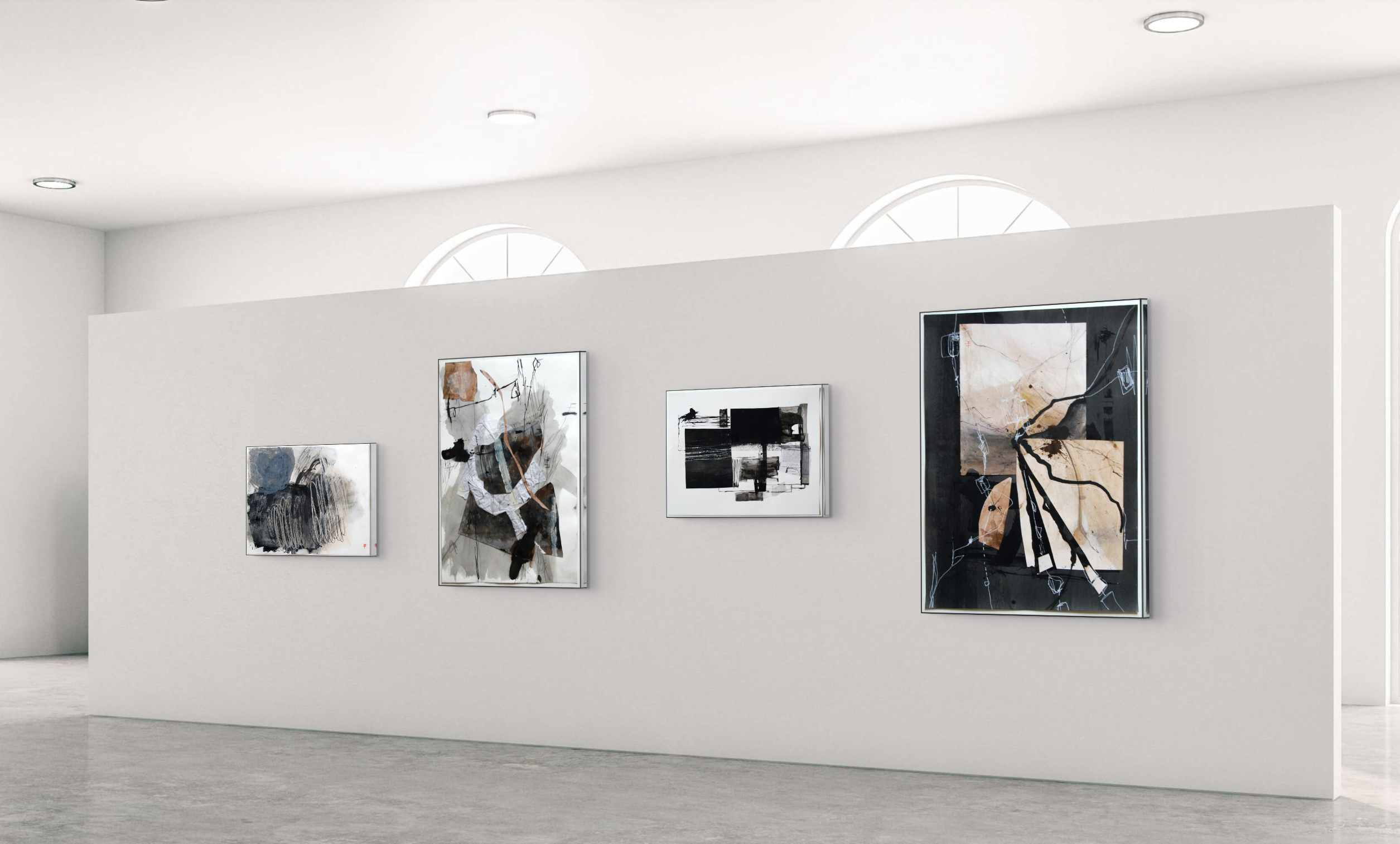 Vue d’exposition des œuvres d’Alma Oren